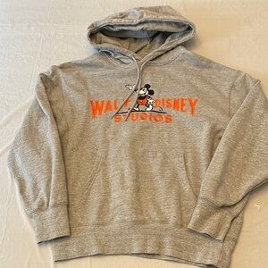 Walt Disney Studios Mickey Mouse Gray Hooded Sweatshirt
